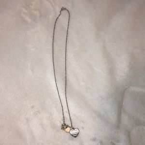 sterling silver and 10k two tone gold necklace